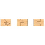 1-1 / 4" B 6 PC T-ALLOY C&P SET w / 702 EE GLASS GROOVER PATTERN SIDE ONLY (0.500)