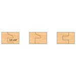 1-1 / 4" B 6 PC T-ALLOY C&P SET w / 702 EE GLASS GROOVER PATTERN SIDE ONLY (0.500)