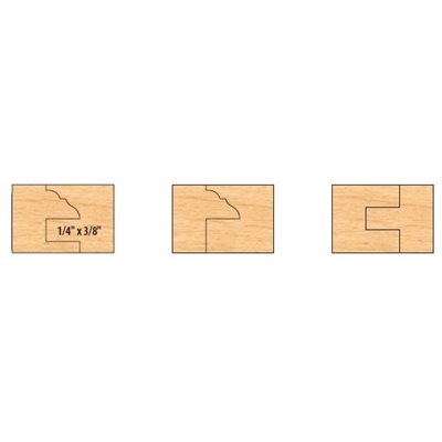 1-1 / 4" B 6 PC T-ALLOY C&P SET w / 702 EE GLASS GROOVER PATTERN SIDE ONLY (0.500)