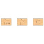 1-1 / 4" B 6 PC T-ALLOY C&P SET w / 702 EE GLASS GROOVER PATTERN SIDE ONLY (0.500)
