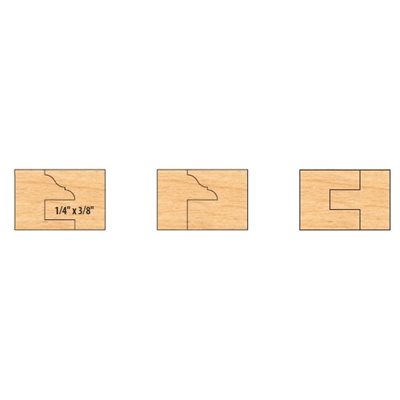1-1 / 4" B 6 PC T-ALLOY C&P SET w / 702 EE GLASS GROOVER PATTERN SIDE ONLY (0.500)