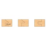 1-1 / 4" B 6 PC T-ALLOY C&P SET w / 702 EE GLASS GROOVER PATTERN SIDE ONLY (0.500)